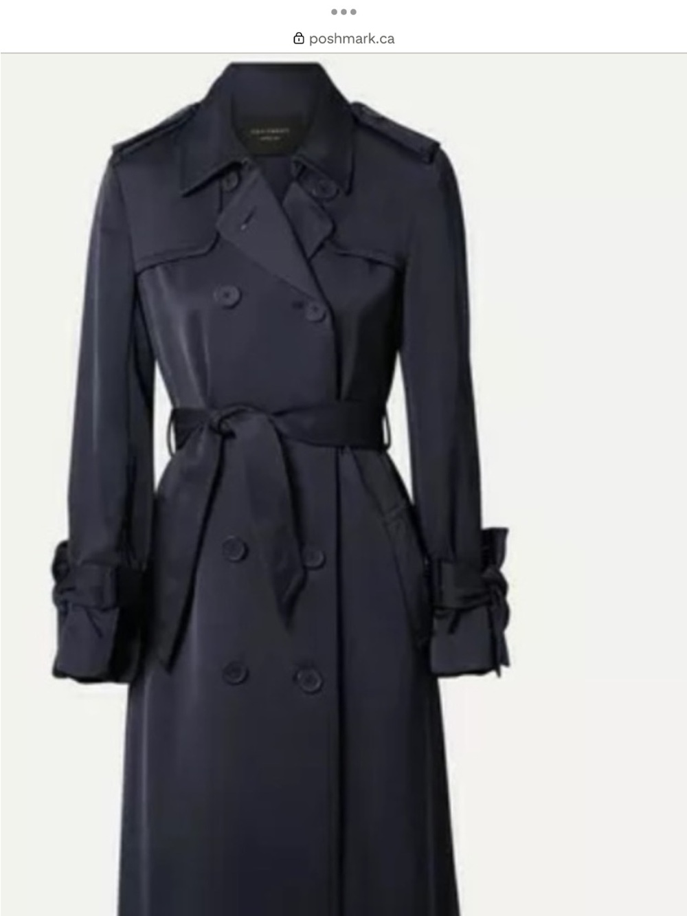 Equipment Double Breasted Trench Coat in Smoke